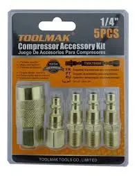 ACOPLE RAPIDO D/BRONCE 1/4"JGO 5PIEZAS TKM 19486