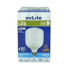 FOCO LED  40W ALTA POTENCIA ECO 120V 2900LM 6500K EVLITE