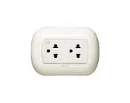 TOMACORRIENTE 2SERV T/BTICINO OVALADO  UNIVERSAL