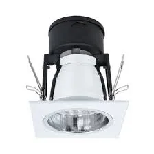 Lampara cuadrada 4" Empotrable  blanca rosca E27-110V