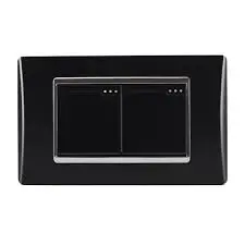 INTERRUPTOR CONMUTADOR DOBLE OKLED NEGRO