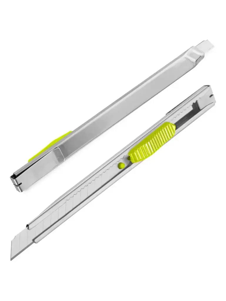 ESTILETE DE ACERO INOX HOJA 9X80mm AUTO BLOQUEO 140mm DYLLU