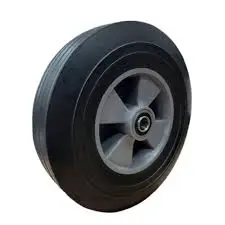 RUEDA SOLIDA CAUCHO NEGRO P/COCHES 125MM CARGA 250KG EV