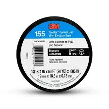 Cinta Taípe 9mts 3m negro 10yardas