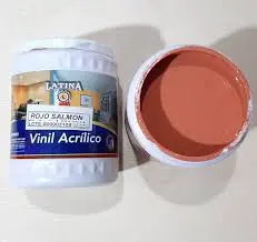 PINTURA ROJO SALMÓN LITRO LATINA