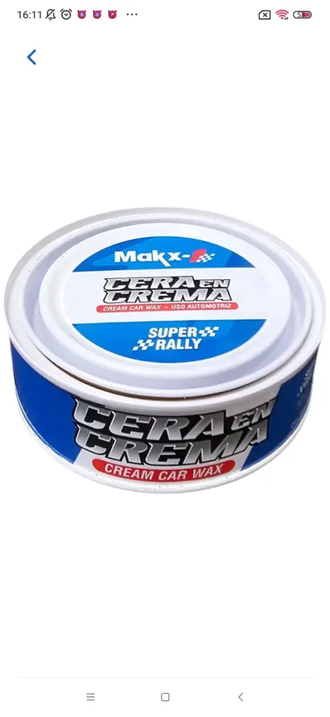 CERA EN CREMA PULIDORA PARA AUTO SUPER RALLY 150GR