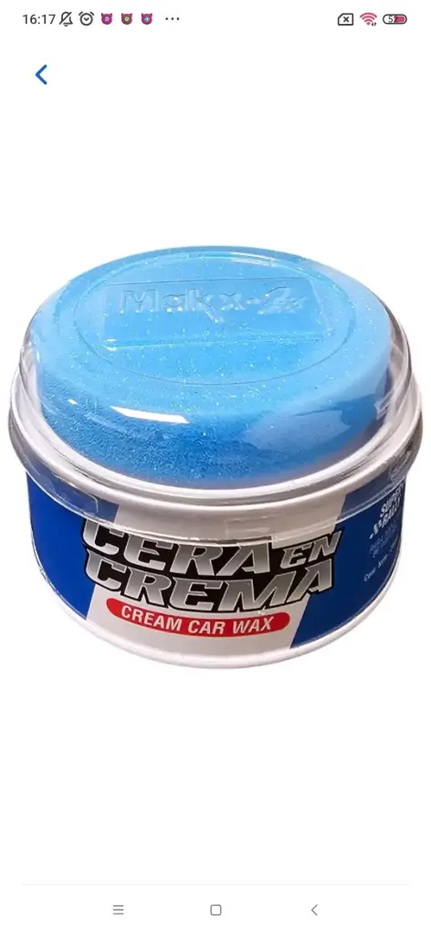 CERA EN CREMA PULIDORA PARA AUTO SUPER RALLY 250GR