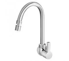 GRIFERÍA P/PARED DE COCINA CUELLO CROMADO PALETA REDONDA KRAUSS ECO #639067