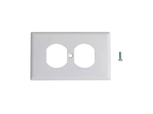 PLACA PARA TOMA DOBLE BLANCO 2132W COOPER TAPA.