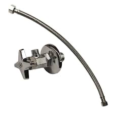 MANGUERA FLEXIBLE 16” CON LLAVE ANGULAR PARA LAVABO DANU