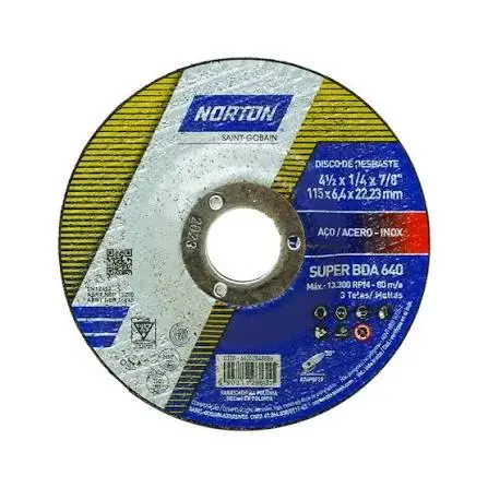NORTON DESBASTE 4-1/2"X1/4  DISCO PULIR METAL .