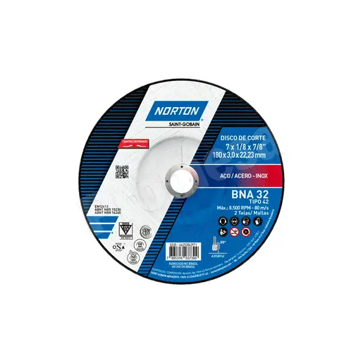 NORTON 7 x 1/8 x 7/8 CORTE METAL CENTRO DEPRIMIDO