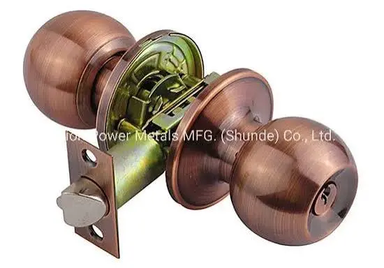 (638804)CERRADURA CILÍNDRICA DE POMO PARA DORMITORIO COBRE ANTIGUO ORSO