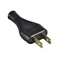 ENCHUFE PLANO NEGRO SENCILLO T/PERUANO