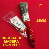 BROCHA DE MADERA 1” DON PEPE ROJA